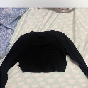 SHEIN Black Long Sleeve Top